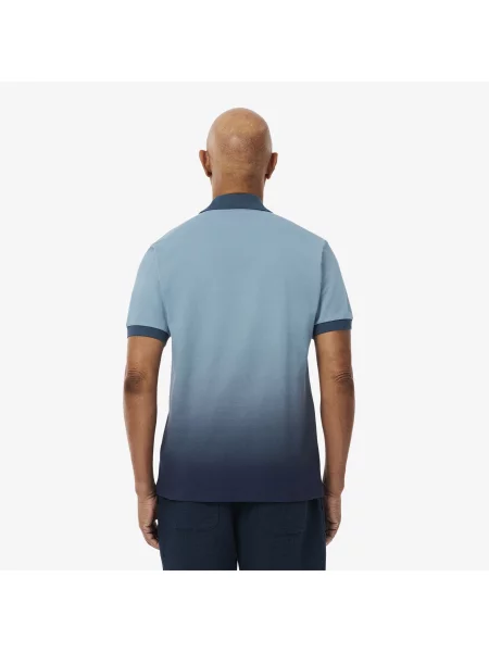 Lacoste Koszulka Polo Classic Fit Ombré Print granatowa