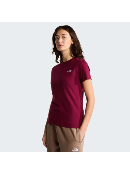 THE NORTH FACE Tričko Evolution Simple Dome burgundská biela