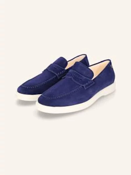 Heinrich Dinkelacker Loafersy Genua Penny Loafers V blau niebieskie