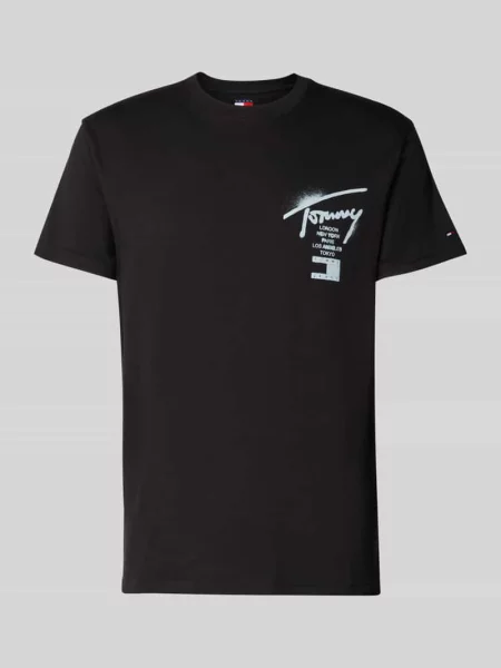 Tommy Jeans Koszulka schwarz czarna