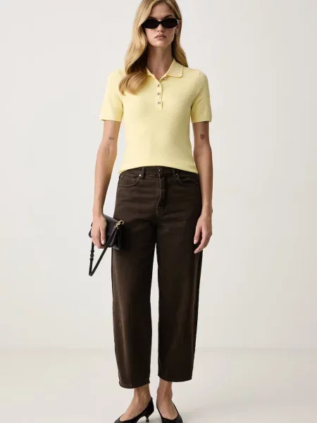 Tricou polo Morgan galben