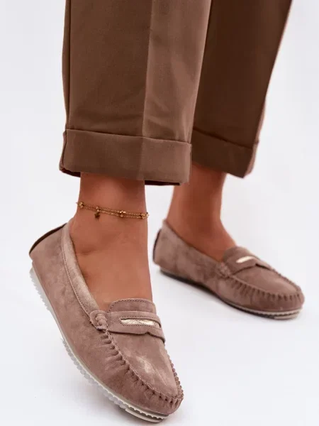 Semišové mokasíny S. Barski šedé