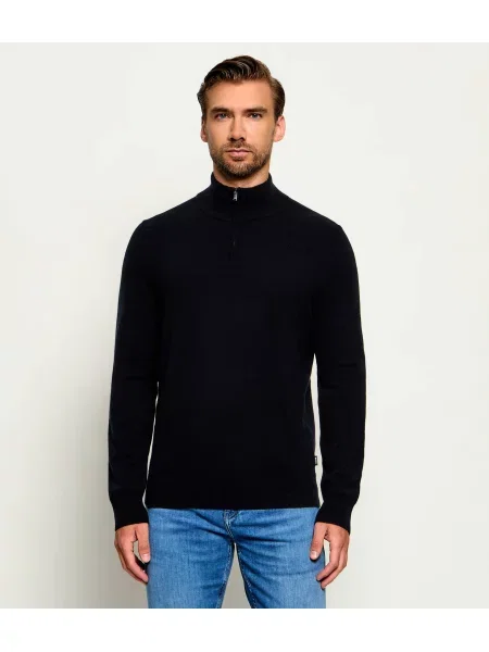 BOSS BLACK De lână pulover H-Hemarlo cu adaos de cașmir negru