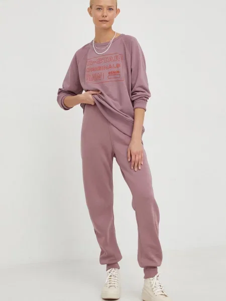 Спортивні штани G-Star однотонні фіолетовий