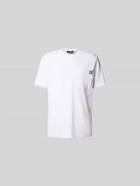T-shirt o kroju regular fit z kieszenią na piersi Dsquared2 biała