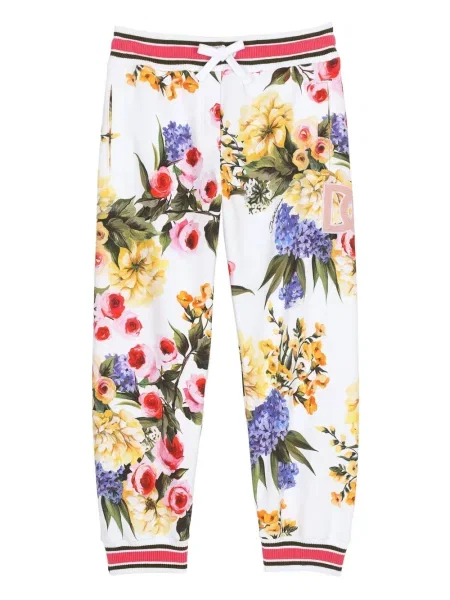 Dětské kalhoty Dolce & Gabbana bílé