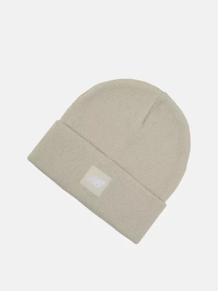 Шапка New Balance з автографом бежева