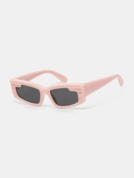 Sunčane naočale Fiorucci Rectangular Wing za žene ružičasta