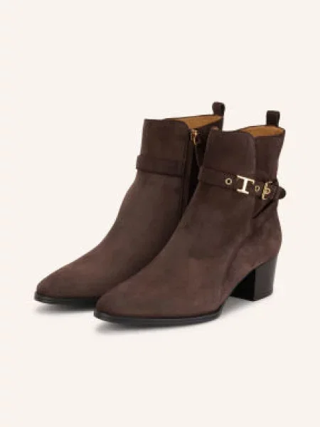 Tod's Kotníkové Boty tmavě / zlatá hnědá