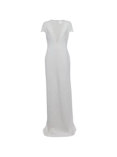 Rochie maxi Solace London din crep alb