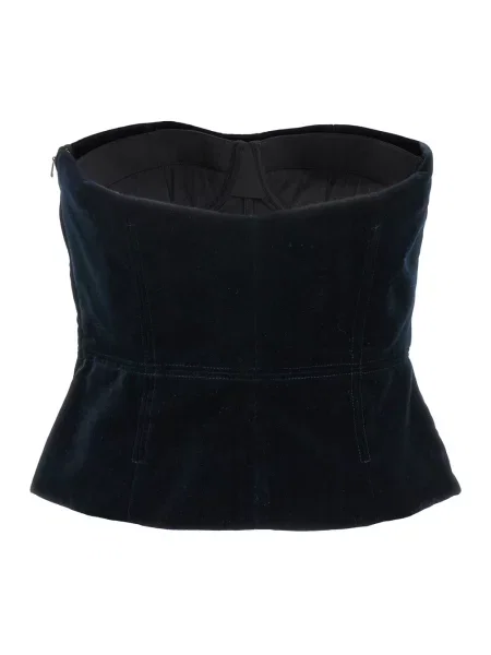 Aksamitny top Tom Ford niebieski