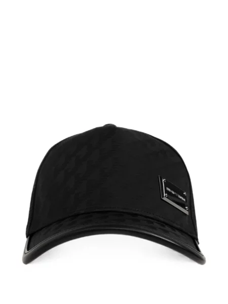 Șapcă Emporio Armani din jacard cu autograf negru