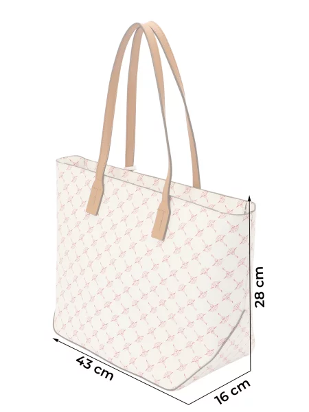 JOOP! Shopper táska Flora Corelie teveszín / világos / burgundi vörös bézs