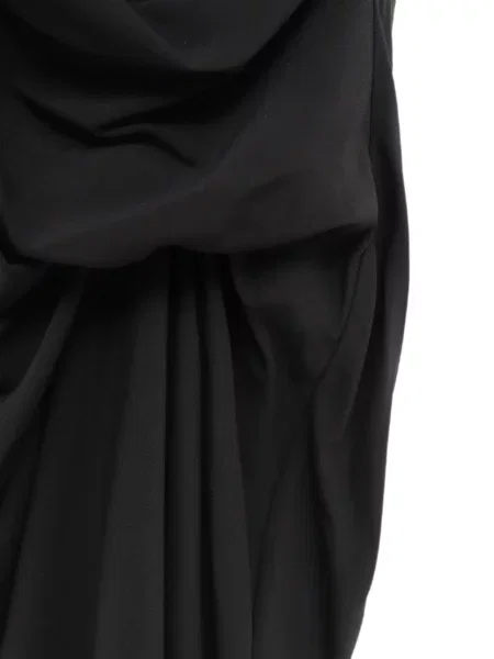 Rochie Rick Owens asimetrică drapată negru