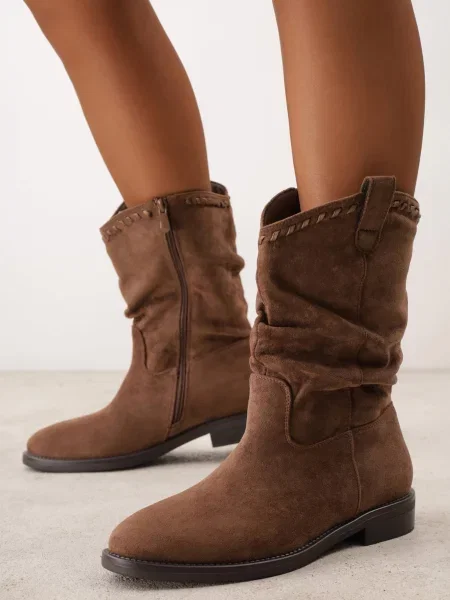Botine Orena Paris cu cordon maro