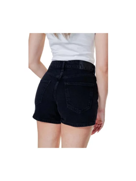 Szorty jeansowe Vero Moda z wysoką talią casual czarne