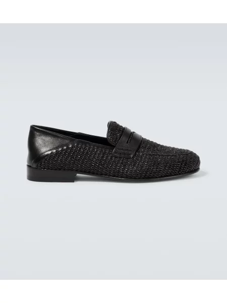 Pantofi loafer Manolo Blahnik din piele negru