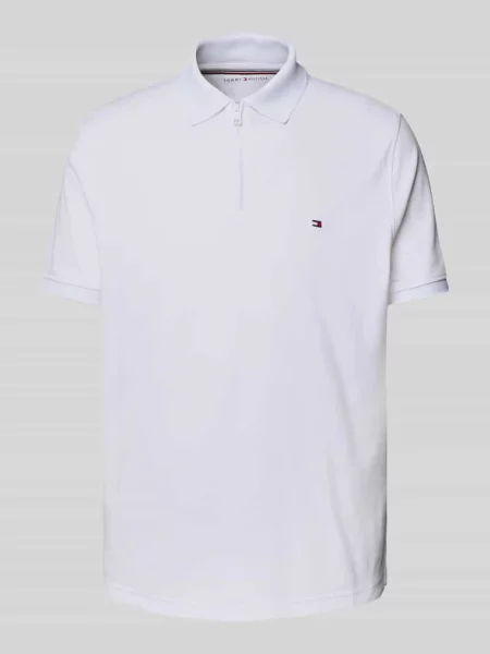 Koszulka polo o kroju regular fit z mieszanki bawełny Tommy Hilfiger białe