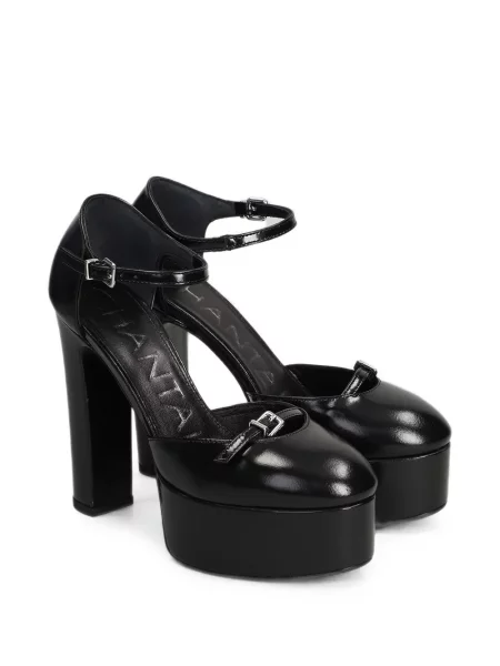 Pantofi cu toc Chantal cu platformă cu cataramă negru