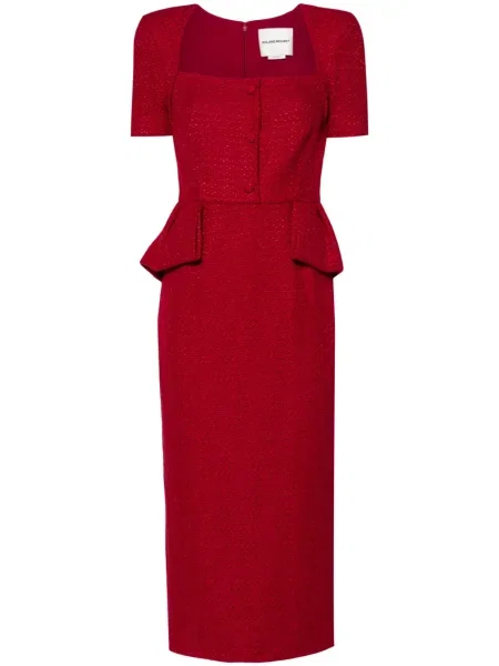 Bouclé rochie midi Roland Mouret roșu