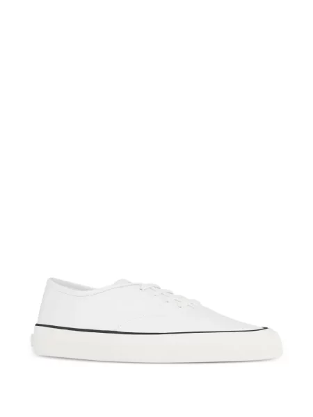 Sneakerși Aquazzura cu șireturi din piele alb