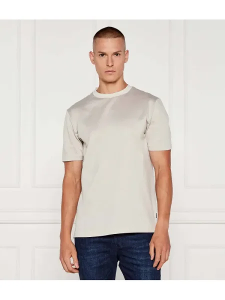 BOSS BLACK Tricou H-Thompson | mercerizat negru