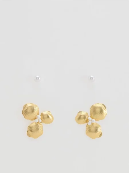 Reserved Set de cercei în formă de flori multicolor