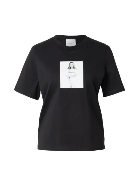 Calvin Klein Tricou OBSESSION gri deschis / negru alb
