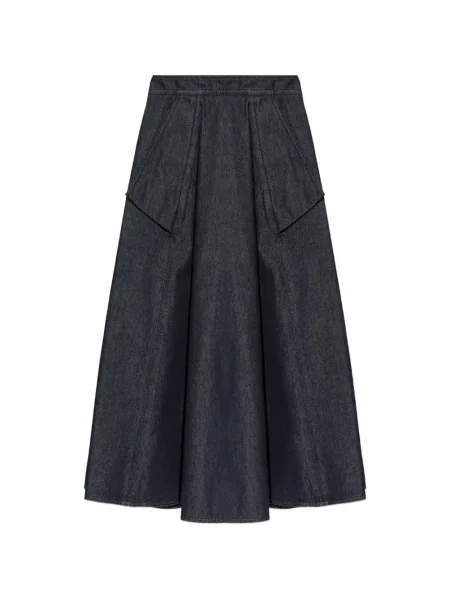 Fustă midi Max Mara până la genunchi albastru