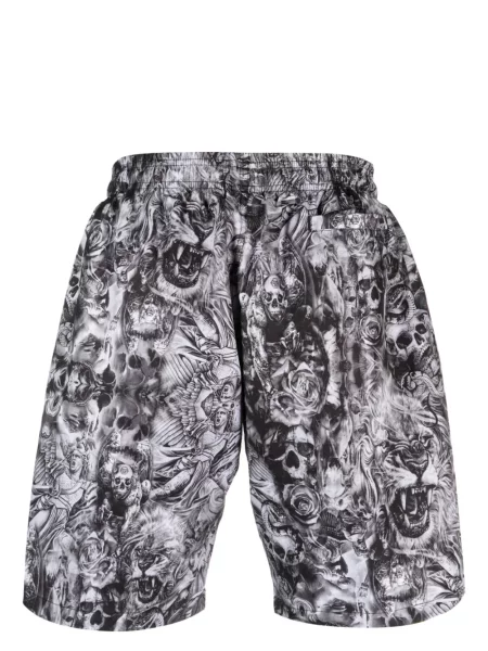 Raštuotos maudymosi kelnaitės Philipp Plein juoda
