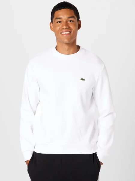 LACOSTE Tréning póló zöld / fehér