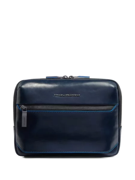 Geanta crossbody Piquadro din piele albastru