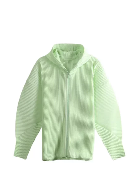 Geacă Homme Plisse Issey Miyake cu glugă verde