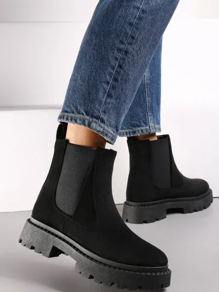 Botine cu talpa groasa Gosoga negre