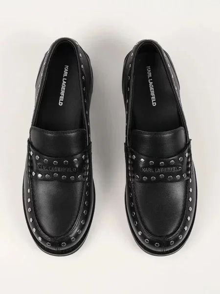 Кожаные мокасины Karl Lagerfeld черные