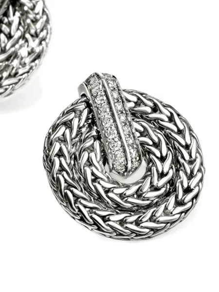 Diamant cercei John Hardy argintiu