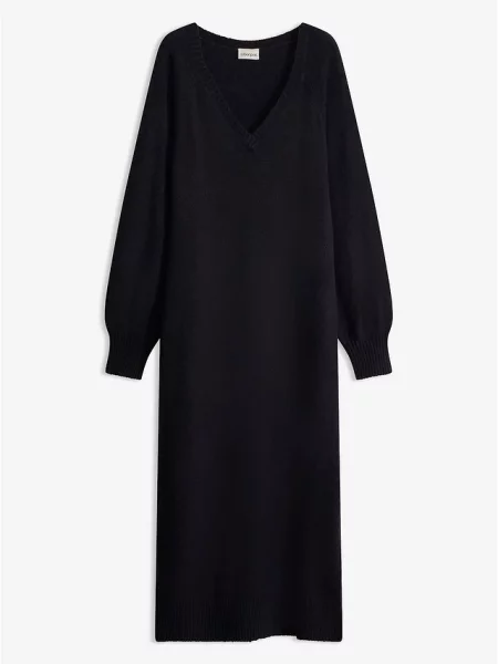 Sukienka dzianinowa oversize midi czarna