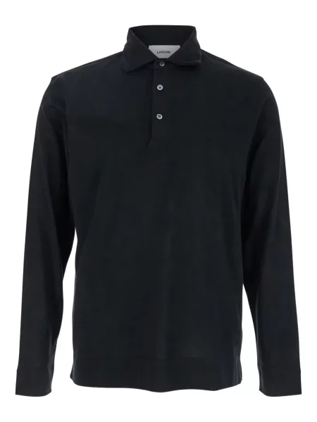 Polo Lardini de mătase negru