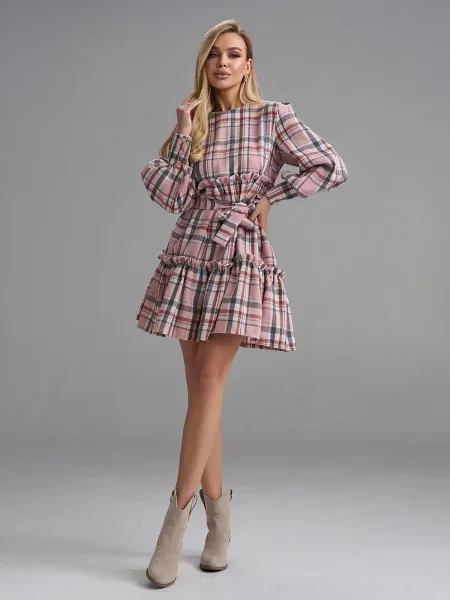 Сукня міні ISSA Plus рожевий