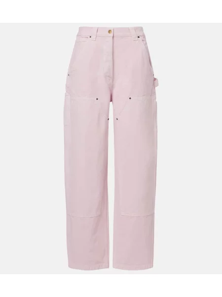 Pantaloni cargo Prada din canvas roz