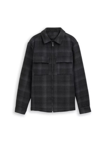 TOM TAILOR DENIM Geacă de primăvară-toamnă gri închis negru