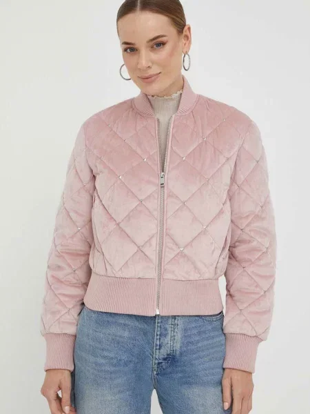 Бомбер GUESS рожевий