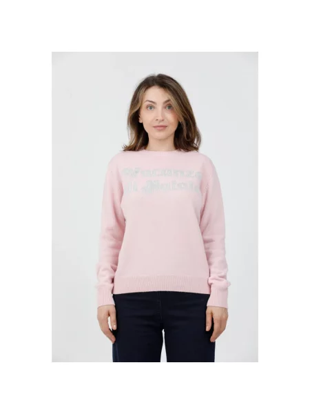 Sweter Mc2 Saint Barth wełniany różowy