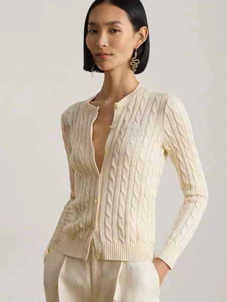 Lauren Ralph Lauren cardigan pentru femei cu bej