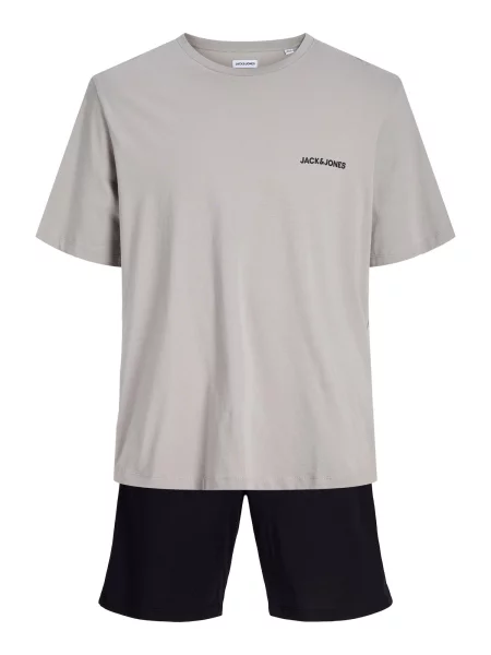 JACK & JONES Pijama scurtă JACEverest gri negru