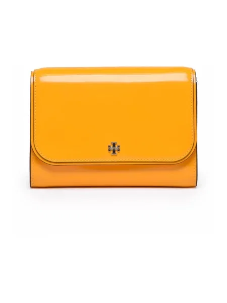 Portfel Tory Burch skórzany pomarańczowy