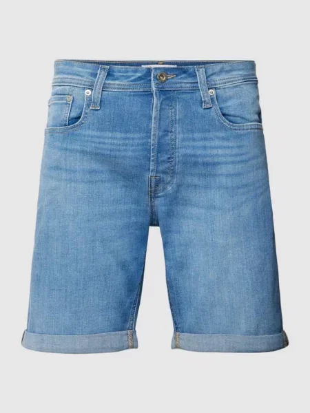 Szorty jeansowe z naszywką z logo model ‘RICK’ Jack & Jones niebieskie