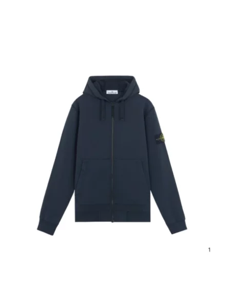 Bluza z kapturem Stone Island z kapturem z kamieniami niebieska