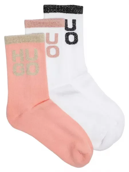 Hugo Bodywear 3 db-os zokni szett rózsaszín