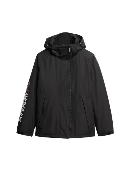 Superdry Prehodna jakna Yachter oranžno rdeča / črna bela